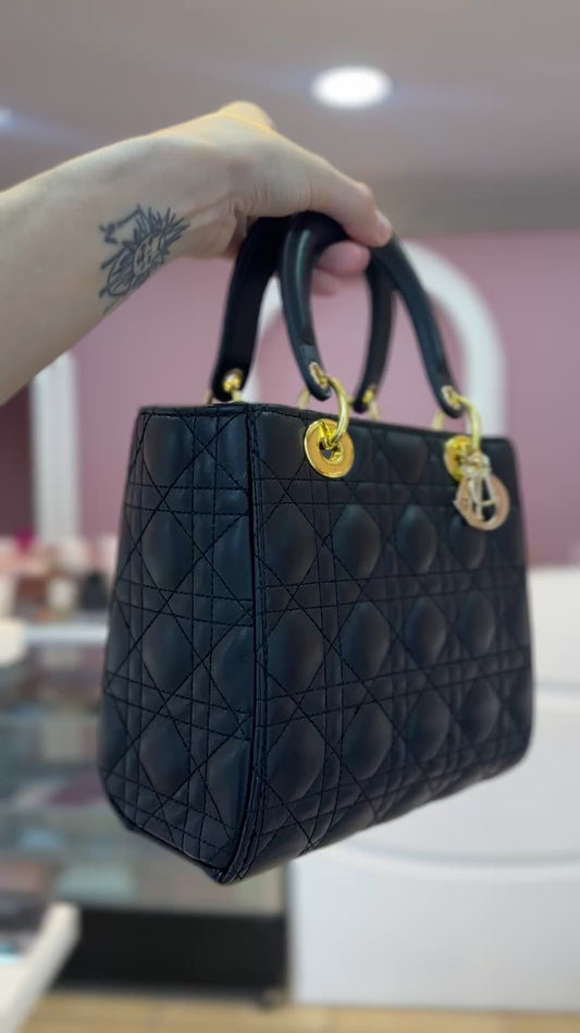 Cartera Estilo Dior Negra